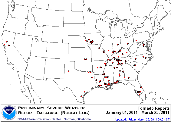 tornadoes in alabama map. Louisiana has had 28 tornado